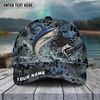 Joycorners FishingBlue Kryptek Camo Pattern Sport Pattern Personalized Name 3D Cap (11 Breeds)