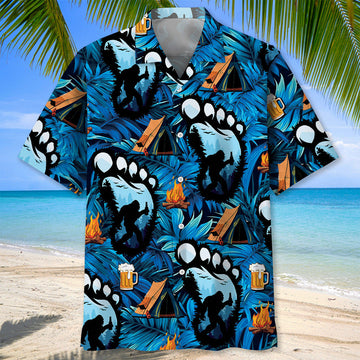 Joycorners Camping Bigfoot Beer Hawaiian Shirt
