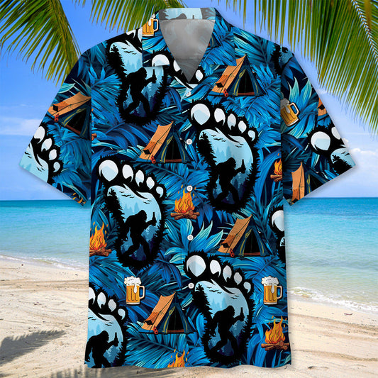 Joycorners Camping Bigfoot Beer Hawaiian Shirt
