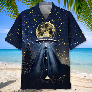 Joycorners Camping Alien At Campsite Hawaiian Shirt