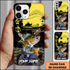 Joycorners Fishing Black Silhouette Personalized Name 3D Phone Case (10 Fish Species)