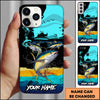 Joycorners Fishing Black Silhouette Personalized Name 3D Phone Case (10 Fish Species)