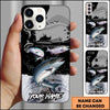 Joycorners Fishing Black Silhouette Personalized Name 3D Phone Case (10 Fish Species)