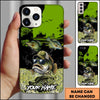 Joycorners Fishing Black Silhouette Personalized Name 3D Phone Case (10 Fish Species)
