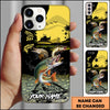 Joycorners Fishing Black Silhouette Personalized Name 3D Phone Case (10 Fish Species)