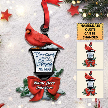 Joycorners Personalized Heaven Cardinals Christmas Ornament 2D Flat LM1611