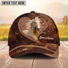Joycorners Horse Love Bonding Brown Craving Personalized Name Cap (8 Breeds)
