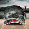 Joycorners Fishing Fishing Make Me Happy Skinfish Flag Of US Sport Pattern Personalized Name 3D Cap (11 Breeds)