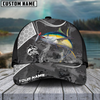 Joycorners Fishing Gray Camo Sport Pattern Personalized Name 3D Cap (11 Breeds)
