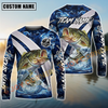 Joycorners Fishing Blue Lava Smoke Silver Line Design Custom Name & Team Name 3D Shirts (11 Breeds)