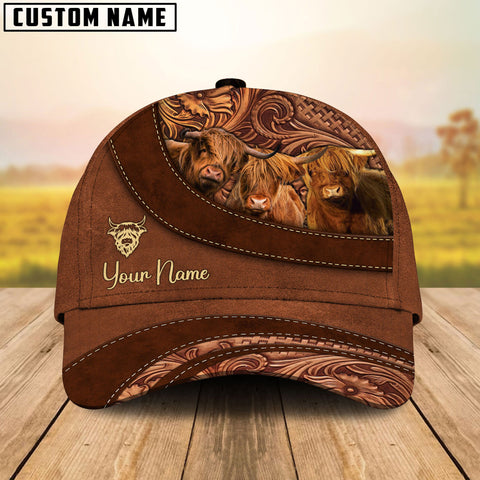 Joy Corners Highland Farm Life Beauty Leather Pattern Customized 3D Cap