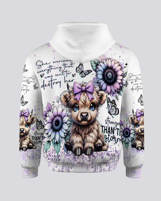 Joycorners Highland Cow & Flowers - Personalized Highland Cow Hoodie and Leggings LM2811