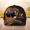 Joycorners Leather Pattern Personalized Name & Farm Name Cattle Cap (10 Breeds)