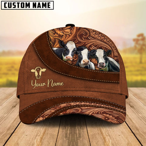 Joy Corners Holstein Farm Life Beauty Leather Pattern Customized 3D Cap