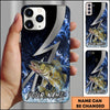 Joycorners Fishing Blue Flame Lightning Strike Personalized Name Phone Case (10 Fish Species)