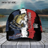 Joycorners Fishing Paint Scratch American Flag Pattern Sport Pattern Personalized Name 3D Cap (11 Breeds)