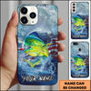 Joycorners Fishing Ocean Wave Patriotic Camouflage Personalized Name Phone Case (10 Fish Species)