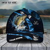 Joycorners Fishing Blue Smoke Sport Pattern Personalized Name 3D Cap (11 Breeds)