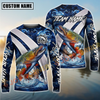 Joycorners Fishing Blue Lava Smoke Silver Line Design Custom Name & Team Name 3D Shirts (11 Breeds)