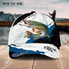 Joycorners Fishing Black White Water Flow Pattern Sport Pattern Personalized Name 3D Cap (11 Breeds)