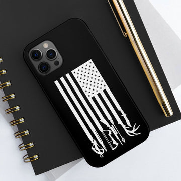 Joycorners American Flag Hunting Personalized Name Phone Case