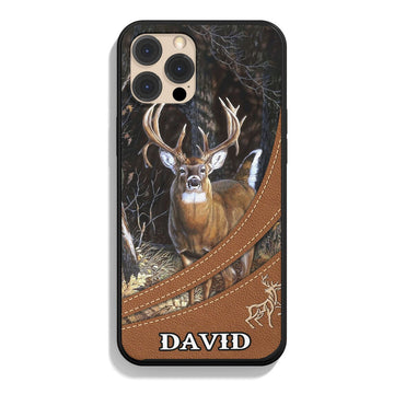 Joycorners Deer Hunting Forest Pattern Personalized Name Phone Case LM1012