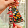 Joycorners Custom Funny Face Firefighter Christmas Ornament, Personalized Firefighter Christmas Ornament, Christmas Gift for Husband, Funny Photo
 2D Flat LM1711