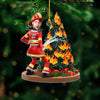 Joycorners Custom Funny Face Firefighter Christmas Ornament, Personalized Firefighter Christmas Ornament, Christmas Gift for Husband, Funny Photo
 2D Flat LM1711