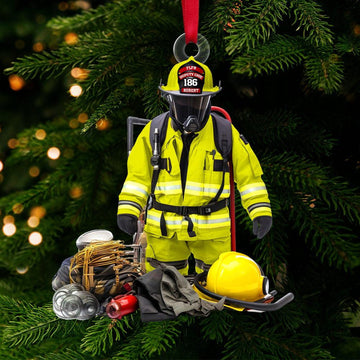 Joycorners Custom Firefighter Ornament - Personalized Christmas Gifts For Firefighter - Firefighter Christmas Ornament - Gift for Co-worker - Fireman
 2D Flat LM1711