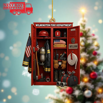 Joycorners Personalized Firefighter Ornament, Custom Fire Department Acrylic Christmas Ornament, Gift for Firefighters
 2D Flat LM1711