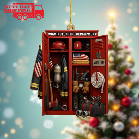 Joycorners Personalized Firefighter Ornament, Custom Fire Department Acrylic Christmas Ornament, Gift for Firefighters
 2D Flat LM1711