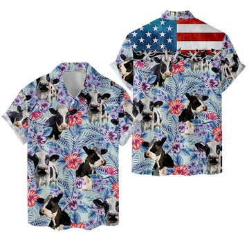 Joycorners Tropical Holstein 3D Hawaiian Shirts