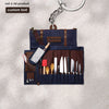 Joycorners Chef Tool Bag Personalized Keychain, Chef's Knives Keychain, Gift For Chef, Custom 2D Flat Keychain