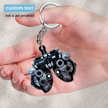 Joycorners Phoropter Custom 2D Flat Keychain, Optometry Keychain, Optometrist Gift, Phoropter Keychain, Eye Doctor Gift