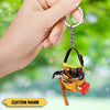 Joycorners Construction Tools Bag 2D Keychain, Custom Name Construction Keychain, Gift For Construction Worker, Engineer Gifts, Engineer Key Ring