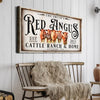 Joycorners Red Angus Cattle Personalized Name Canvas Cattle Ranch Signs