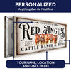 Joycorners Red Angus Cattle Personalized Name Canvas Cattle Ranch Signs