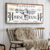 Joycorners Horse Ranch Personalized Name Canvas Cattle Ranch Signs