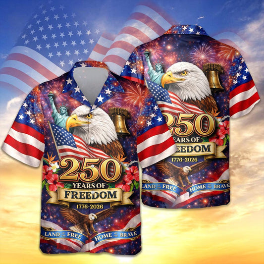 Joycorners America Land Of The Free Home Of The Brave Hawaiian Shirt Style 1