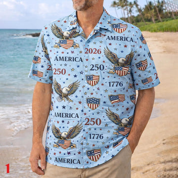 Joycorners Celebrate America’s 250th Anniversary Personalized Hawaiian Shirt Style 1