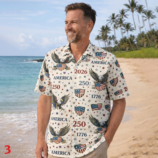 Joycorners Celebrate America’s 250th Anniversary Personalized Hawaiian Shirt Style 3