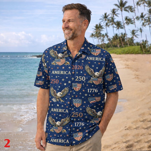 Joycorners Celebrate America’s 250th Anniversary Personalized Hawaiian Shirt Style 2
