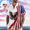 Joycorners Custom Name American Pride Eagle Patriotic Hawaiian Shirt, USA Freedom