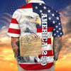 Joycorners Eagle America Independence Day Cool Hawaiian Shirt, USA Patriotic Outfit