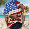 Joycorners God Bless America Tropical Hawaiian Shirt, Patriotic USA Apparel