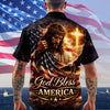 Joycorners One Nation Under God Patriotic Hawaiian Shirt, USA Freedom Celebration
