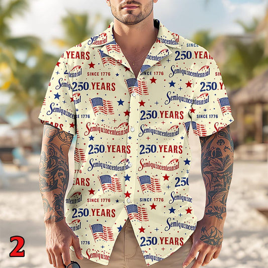 Joycorners Personalized America 250 Semiquincentennial Hawaiian Shirt Style 2