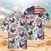 Joycorners Personalized America 250th Anniversary Tropical Hawaiian Shirt, USA Freedom Apparel