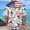 Joycorners Personalized America 250th Anniversary Tropical Hawaiian Shirt, USA Freedom Apparel