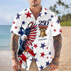Joycorners Personalized American 250th Anniversary Tropical Hawaiian Shirt, Patriotic Outfit